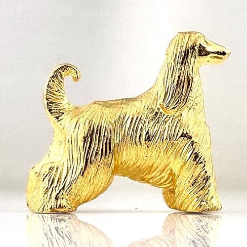 純金(K24)製 『アフガン・ハウンド』ミニチュアオブジェ AL