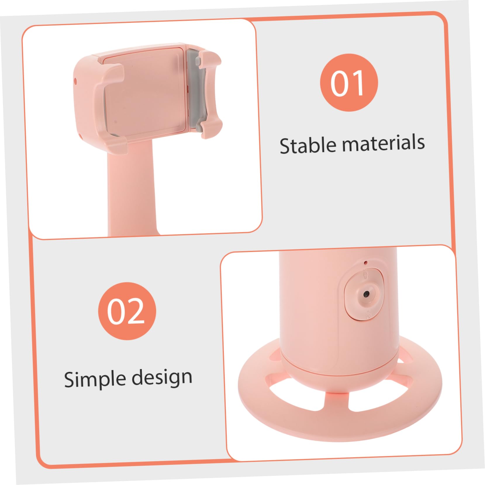 HOMSFOU 1pezzi Supporto Per Smartphone Intelligente Stand Per Riprese Con Rotazione Orizzontale Per Streaming Live e Selfie Realizzato e Multi-funzionale e Resistente