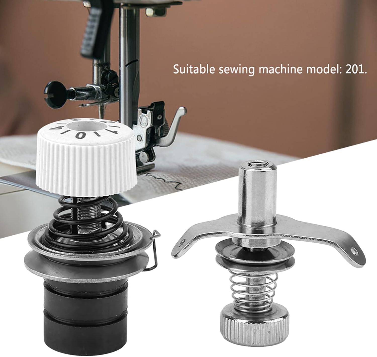 2pcs Thread Tension Assembly, Thread Clamp, Thread Guide Sewing Machines Thread Tension Industrial Sewing Machine Parts Assembly Accessory for 201 Sewing Machine Maintenance