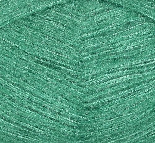 Image of M.G ENTERPRISE Knitting Wool Yarn, Soft Fancy Feather Wool Light Teal 100 GMS Best Used with Knitting Needles, Soft Fancy Wool-MF Art-AFBH