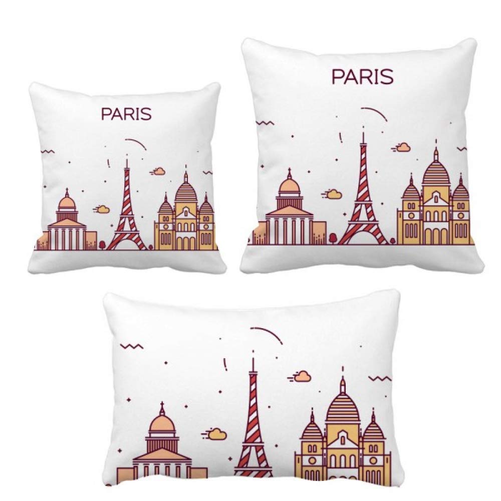 Coussin Paris avec insert déco canapé salon style parisien moderne