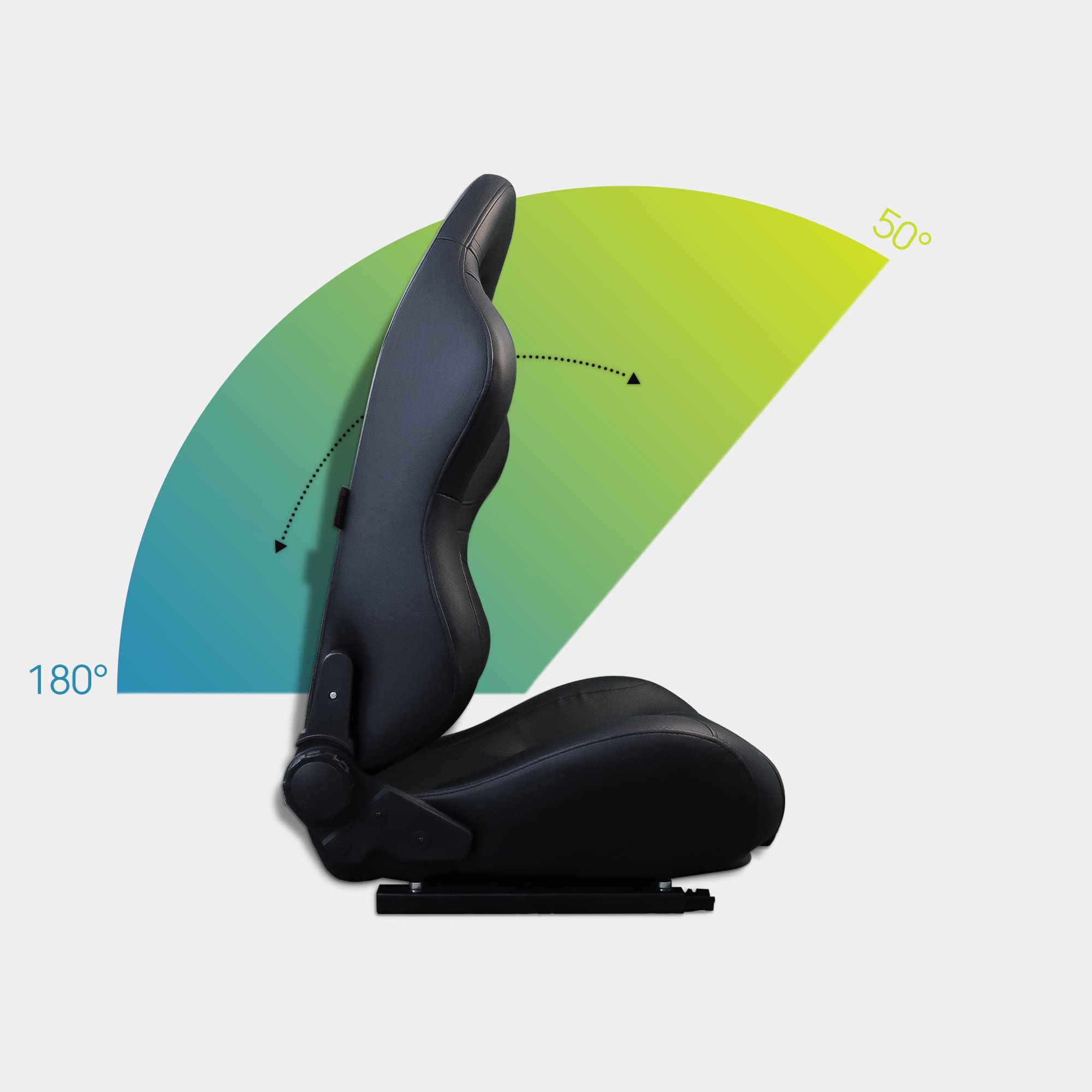 MODAUTO Asiento Deportivo Coche,Semibaquet Ajustable,Adaptable para Coches,Ríeles Incluidos,Conductor y Pasajero,para Coche y Simulador,Modelo N400, Negro,Una Unidad. (N400 Uni)