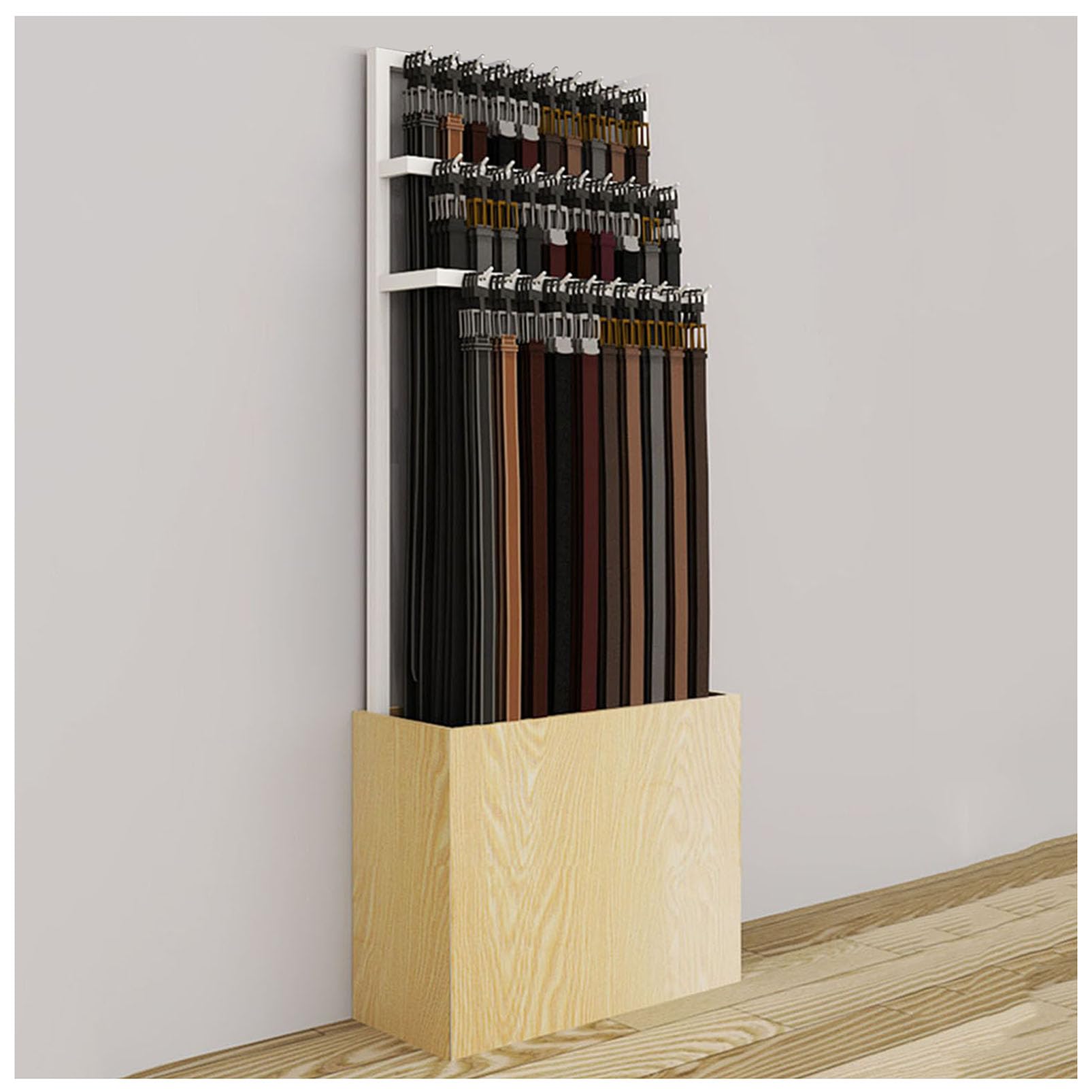Robustes Gürtel-Aufbewahrungsregal, Gürtel-Präsentationsständer, Gürtelhalter, Herren-Schrank-Gürtel-Organizer, Boutique-Geschäft, Schalständer, Handtaschen-Halter, Geldbörse, Regal, Krawattenhalter