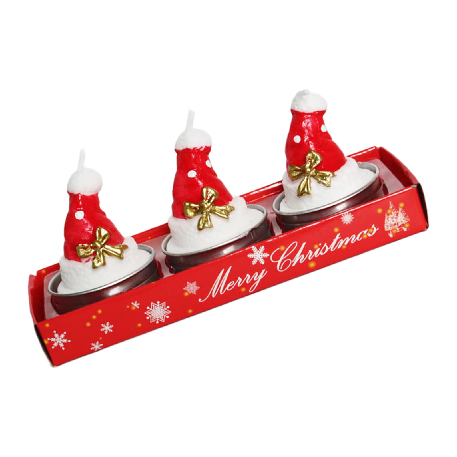 Delicate Santa Clauses Santas Hat Christmas Tealight Christmas Decorations for Wedding Home Party Delicate Santa Hat