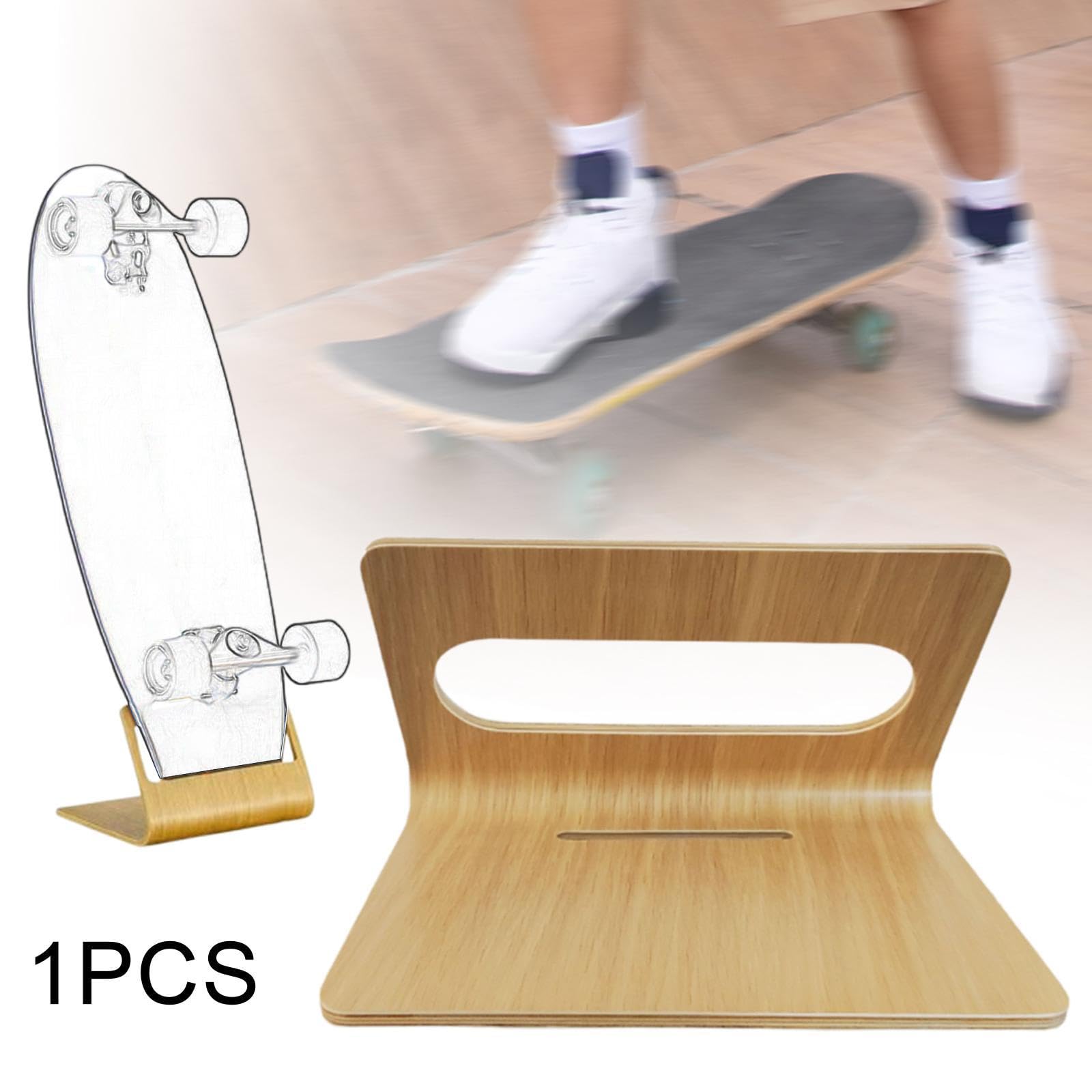 QSTDGVPW Surfboard Display Rack Wood Skateboard Creative Decoration Easy to Install Organizer Long Boards Racks Hold for Garage