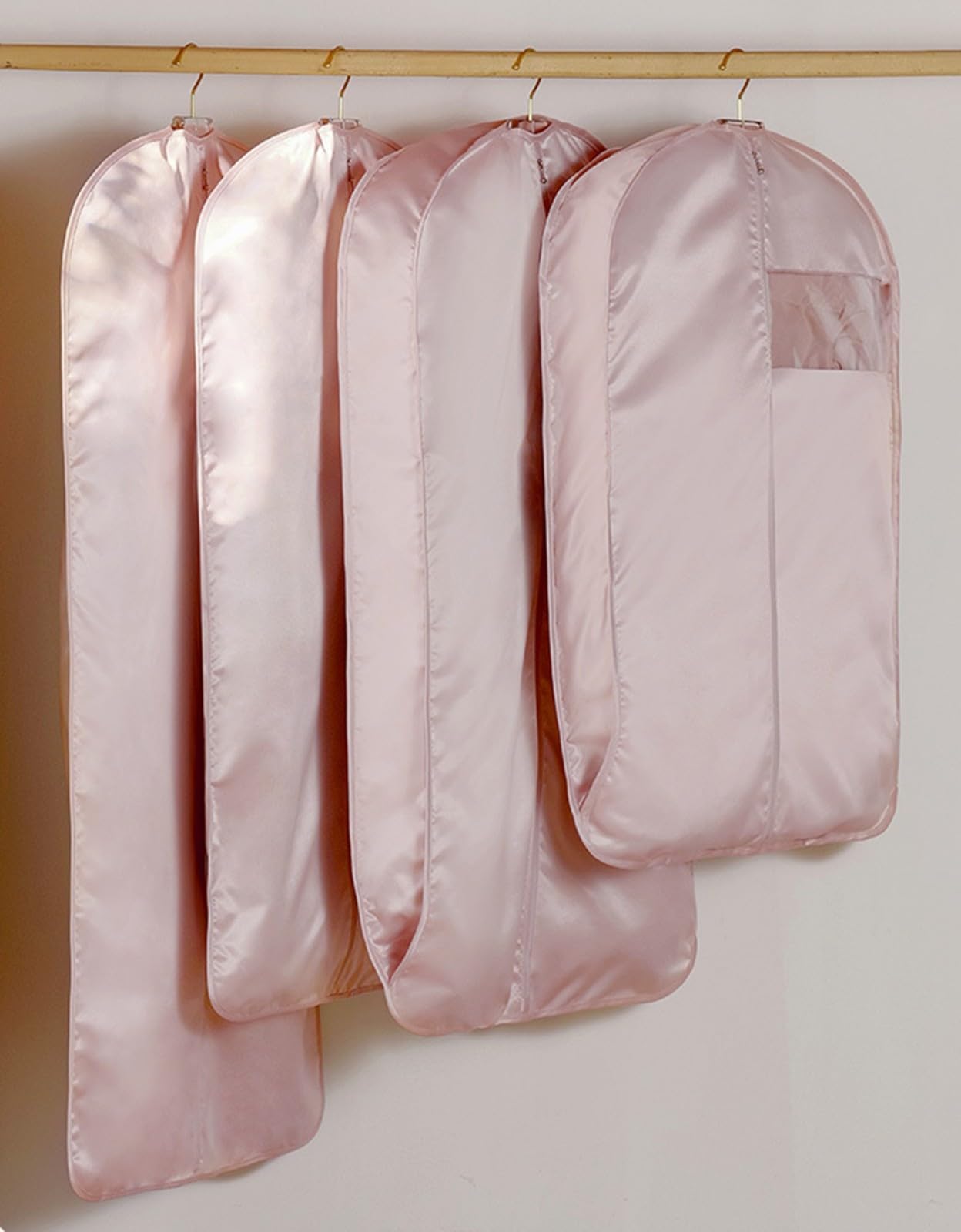 Kleiderhülle Zum Aufhängen,Dickes Kleidersäcke Mit Reißverschluss Aus Satin,Atmungsaktive Kleiderschutzhülle,Staubschutz Für Anzüge,Jacke,Hemd, Anzug,Kleid,Mantel,Langlebig,Waschbar