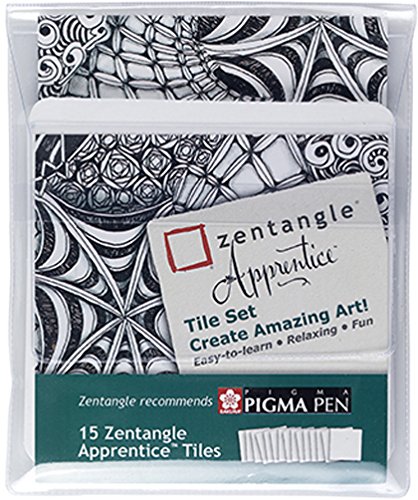 Zentangle 15 Original Apprentice Tiles, 15 Bianco