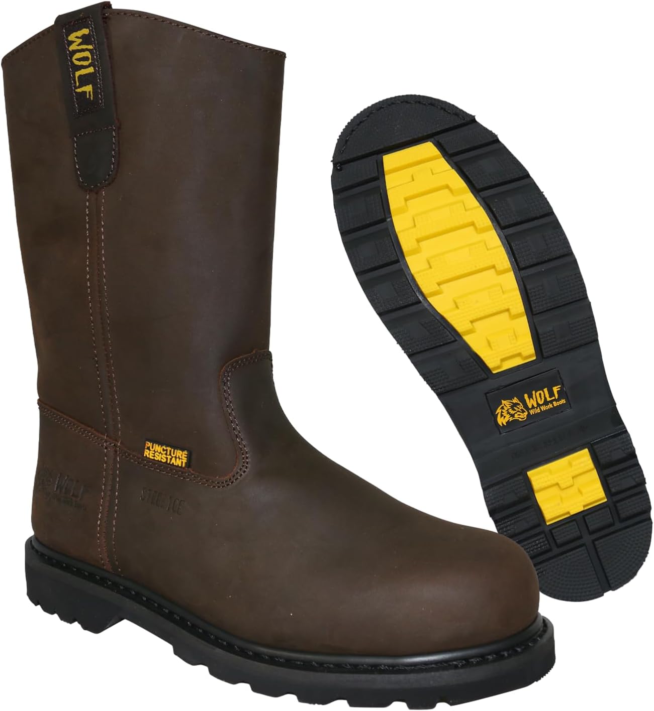 Bota de trabajo LOBO Cuero superior 100% genuino Ecuador Ubuy