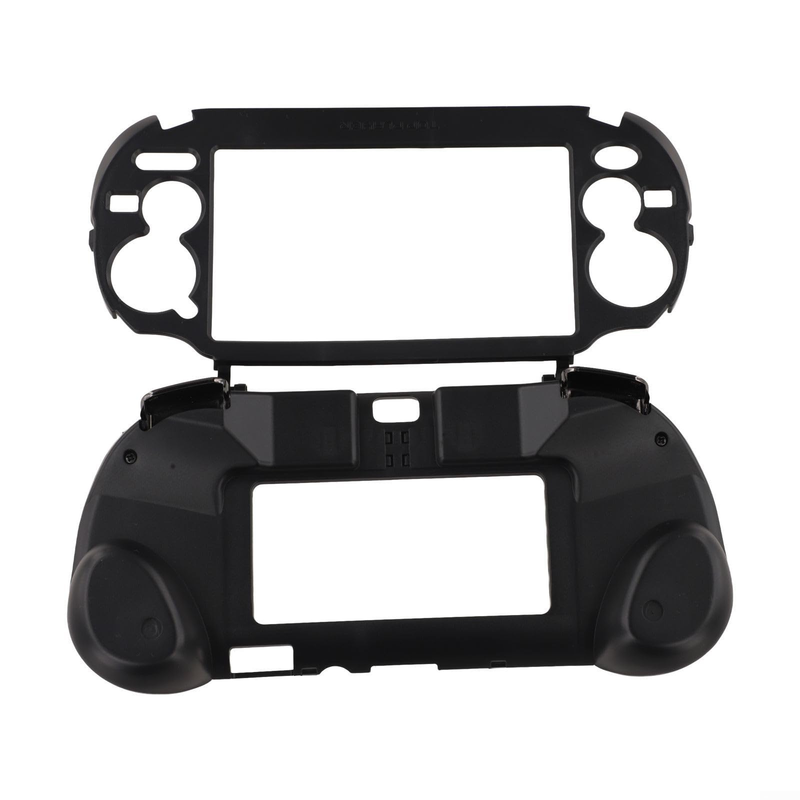 ABS-Schutzhülle für PS Vita 1000, ergonomischer Griff, L2, R2, Trigger-Unterstützung, sicherer Sitz, schwarz-weiß, Game-Controller, stoßfeste Abdeckung, Gamer-Zubehör (schwarz)