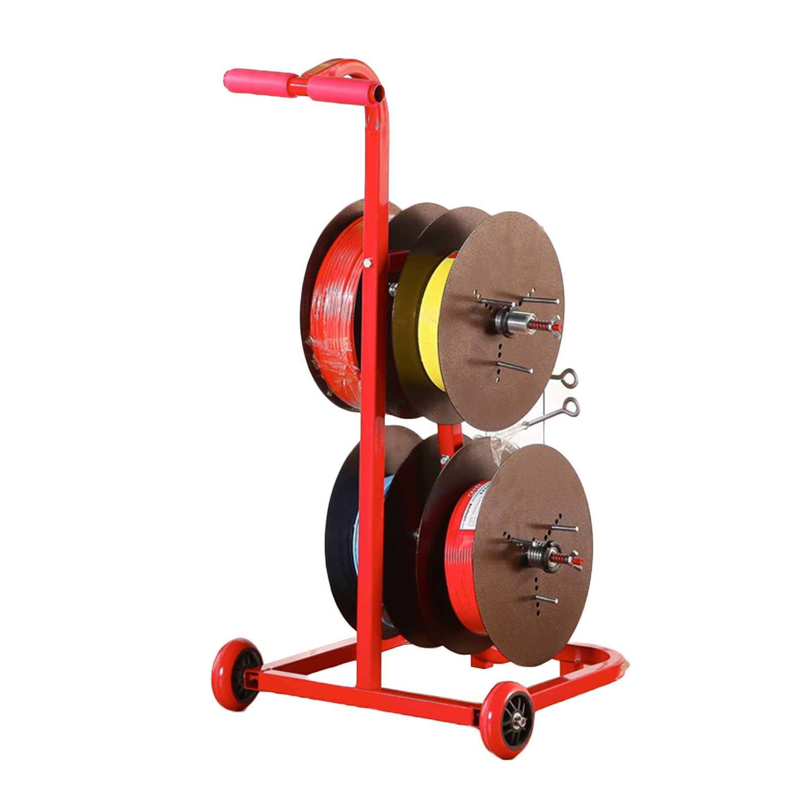 Estante para carretes de Alambre, dispensador de estantes de Alambre para múltiples carretes, Soporte de Almacenamiento de carretes de Alta Resistencia, para Uso Industrial eléctri