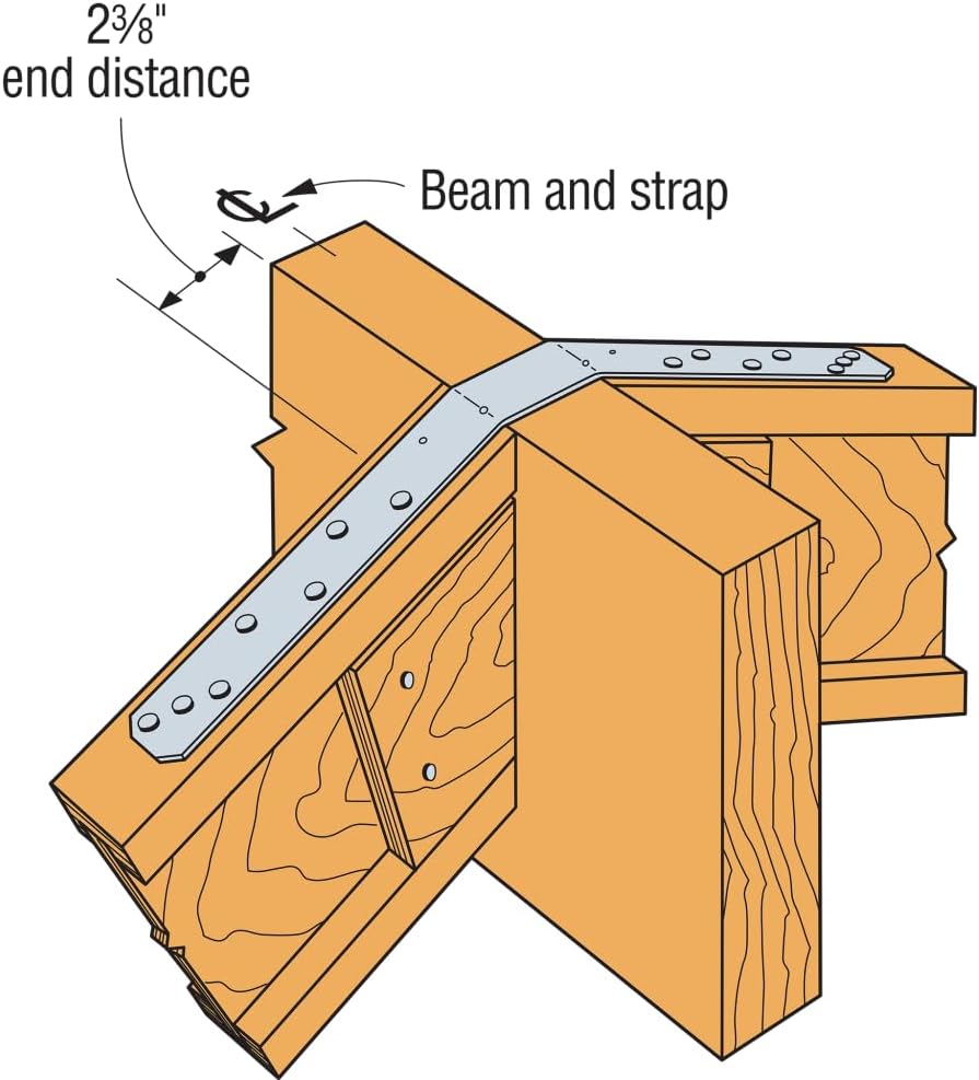 Simpson Strong-Tie LSTA12 LSTA 1-1/4 in. x 12 in. 20-Gauge Galvanized Strap Tie (Pack of 50)