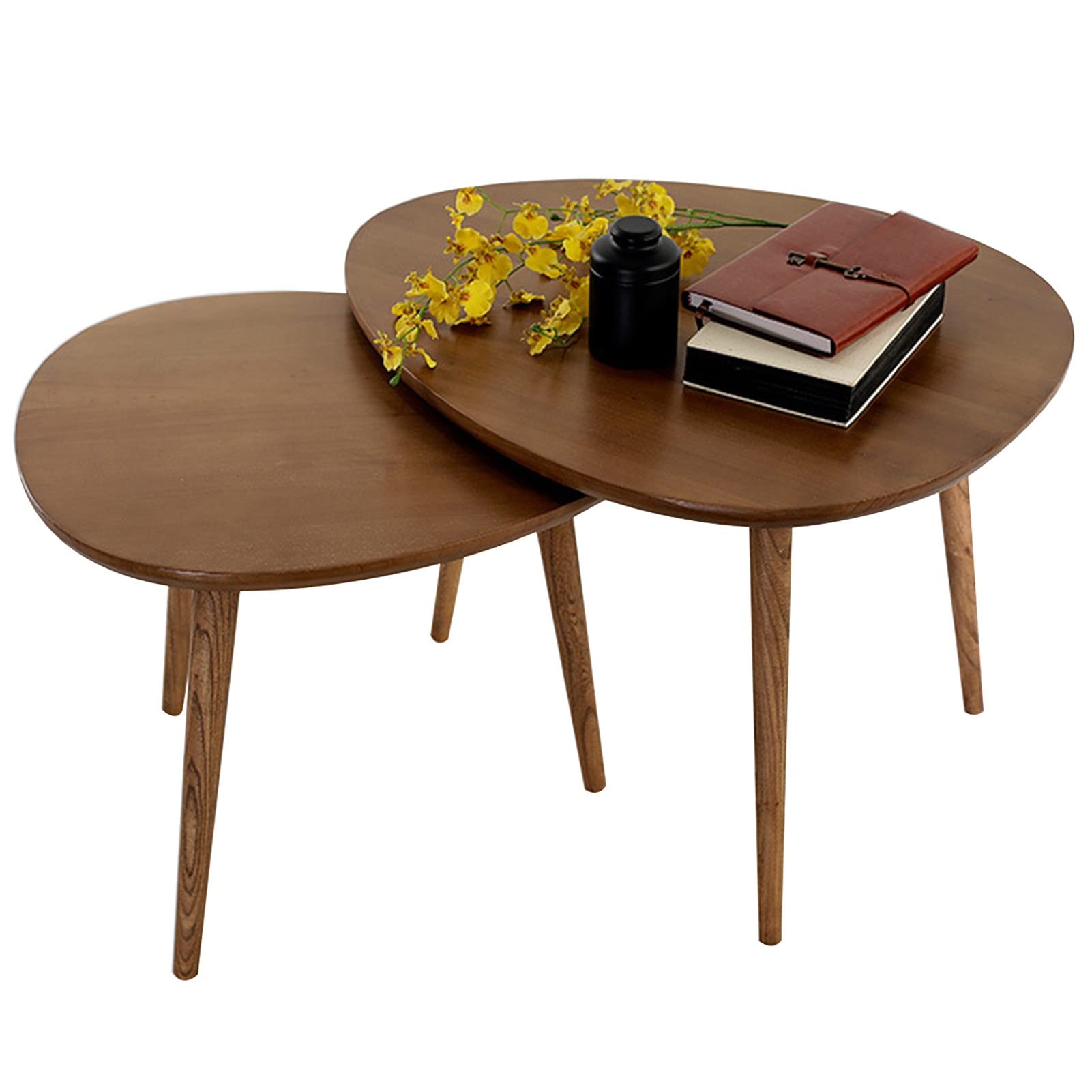 Set Di 2 Tavolini Da Caffè, Tavolini Laterali, Comodini Con Cassetto 50 X 50 X 40 Cm Legno Ingegnerizzato E Ferro Dec040381 89039314