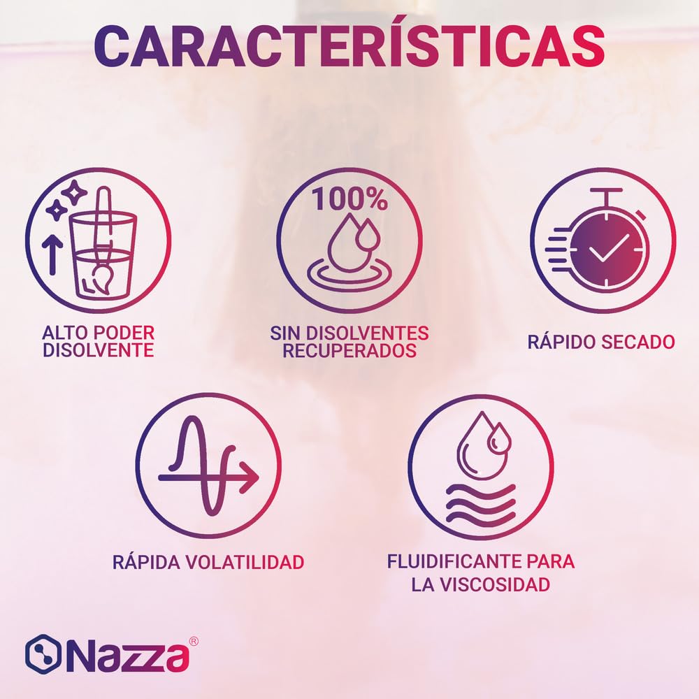 Tolueno Nazza | Disolvente transparente para barnices, pinturas y esmaltes | Envase de Plástico de 5 Litros