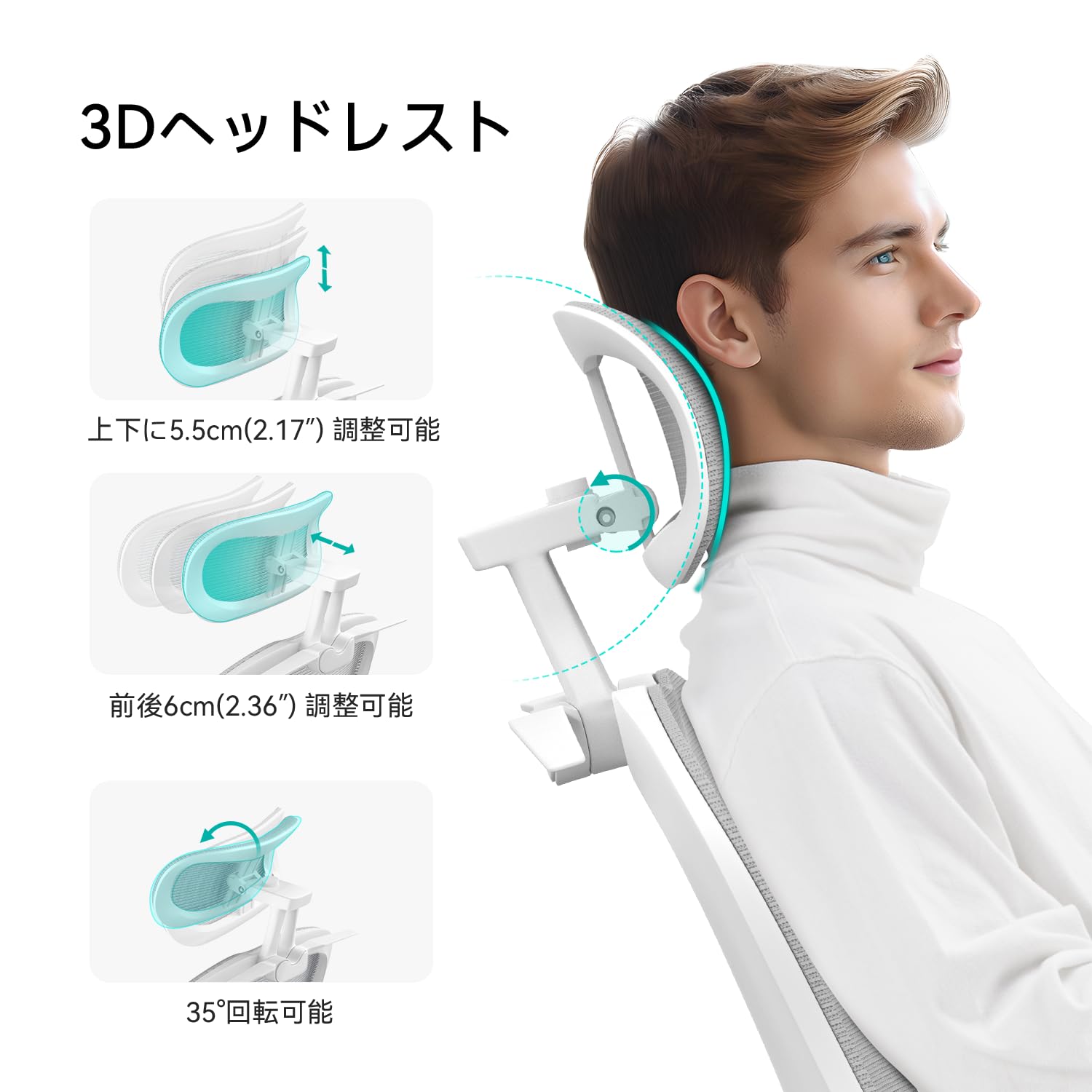 Amazon.co.jp: Aevoriax N56 人間工学に基づいたオフィスチェア、動的 