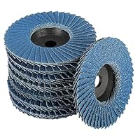8 Stück Fächerscheiben Lamellenscheiben,Schleifscheiben Schleifmopteller,ø 76 mm x 10 mm Korn 40/60/80/120 mischen Set Lamellen Schleifscheibe Schleifmop Flap Disk für 10,8-12V Winkelschleifer (Blau)