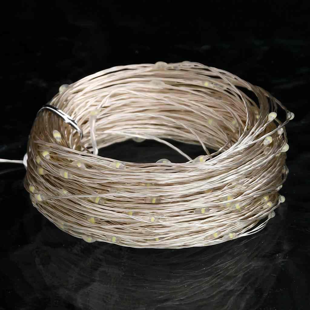 Guirlande lumineuse LED 300 LED blanc froid 30 m pour intérieur et extérieur, décoration résistante aux intempéries avec 8 effets de lumière, alimentation USB, idéale pour jardin, Noël, fêtes