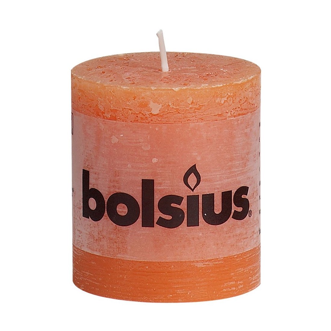 bolsius rustic candle, parafin wax, pastel pink, short