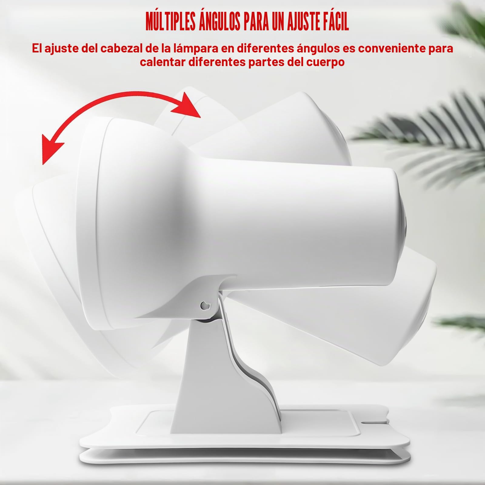 Lámpara infrarroja, lámpara de luz roja de 150 W, lámpara de calor por infrarrojos con temporizador y regulador para un calor relajante, relajación y bienestar general y tensión muscular, ángulo