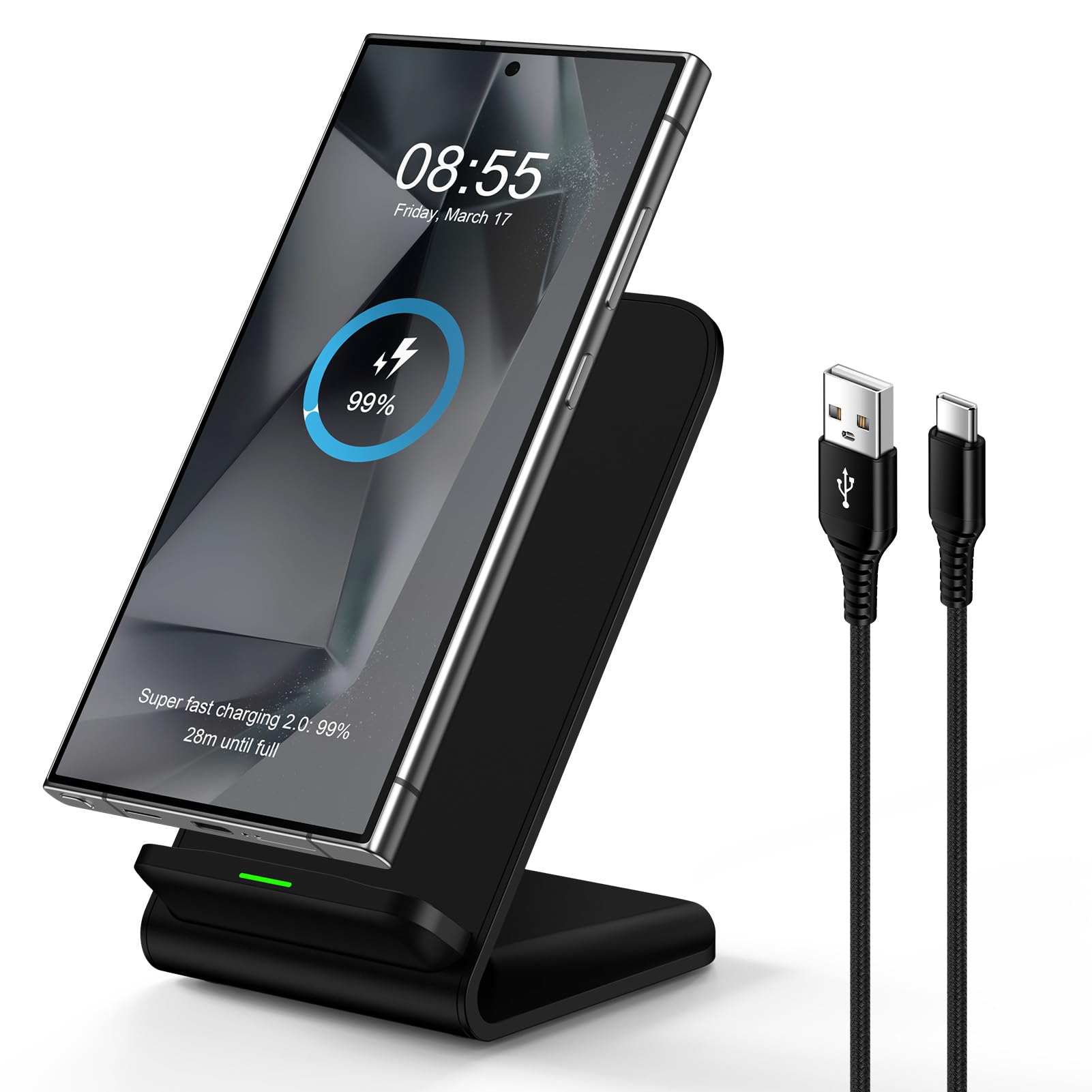Adapter Wireless Charging S21 Fast Charging Support 15W Pixel