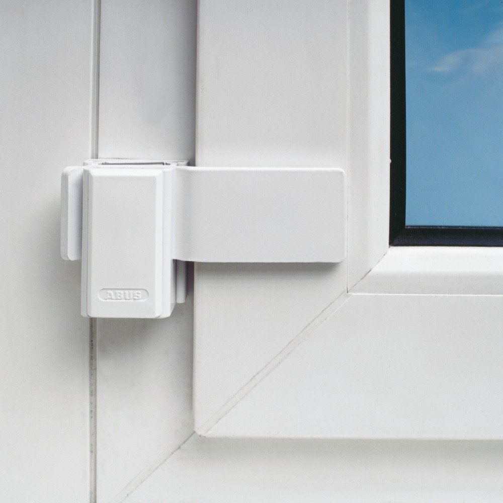 Abus Sw10 Serratura per Finestre, Sistema Antieffrazione, Montaggio Senza Foratura Nell`Anta Della Finestra, Livello di Sicurezza: 4, 10443, Bianco