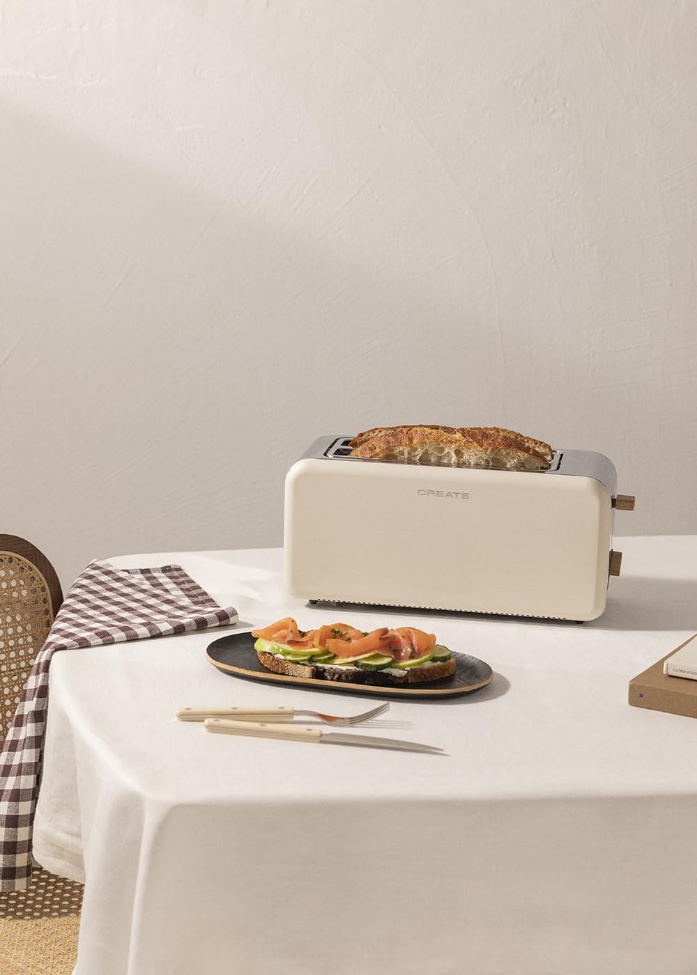 Toaster Cremeweiß Wasserkocher Cremeweiß 1,7 L Retro XL L
