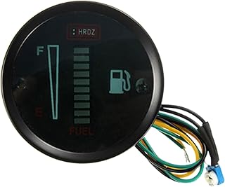 mewmewcat Medidor De Combustível Modificado,Motocicleta automóvel Medidor de Combustível Modificado Display LED Medidor de Nível de Combustível Motocicleta Automóvel Universal 52 MM 12 V DC Barco