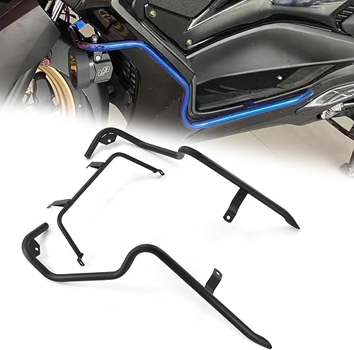 QIDIAN Protector de parachoques de marco de barras de motocicleta compatible con Yama' XMAX X-MAX 250 300 2017-2023, parachoques tubular lateral del