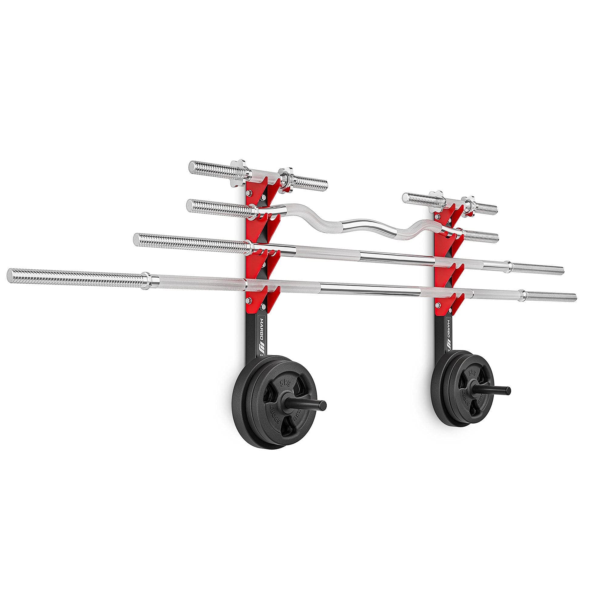 Soporte de pared Marbo Sport para barras y placas de peso MH-S208