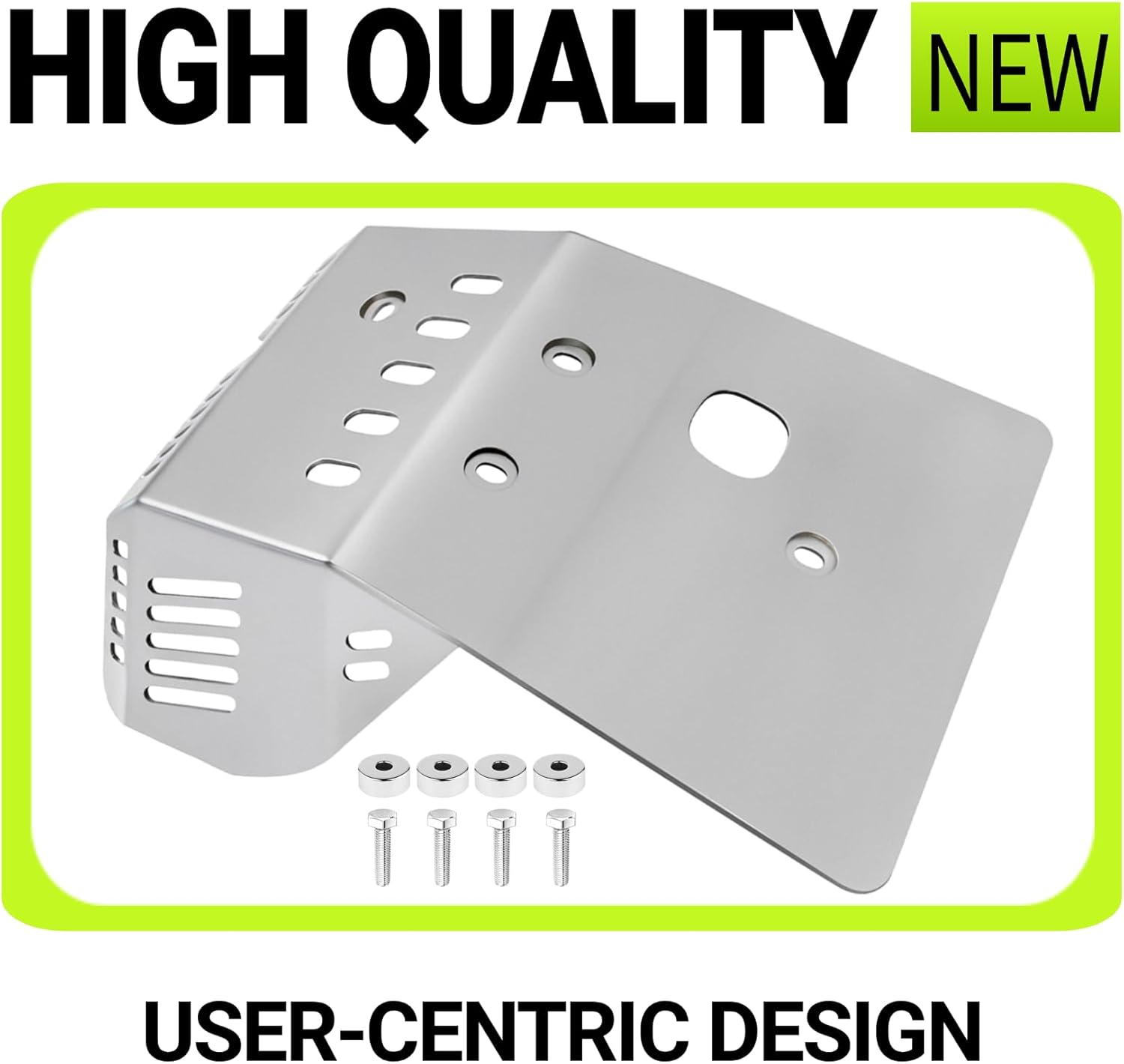 Skid Plate Compatible with 2000-2021 Suzuki DR-Z400, 400E, 400S, 400SM Kawasaki KLX400 Stainless Steel Engine Guard Cover Protector