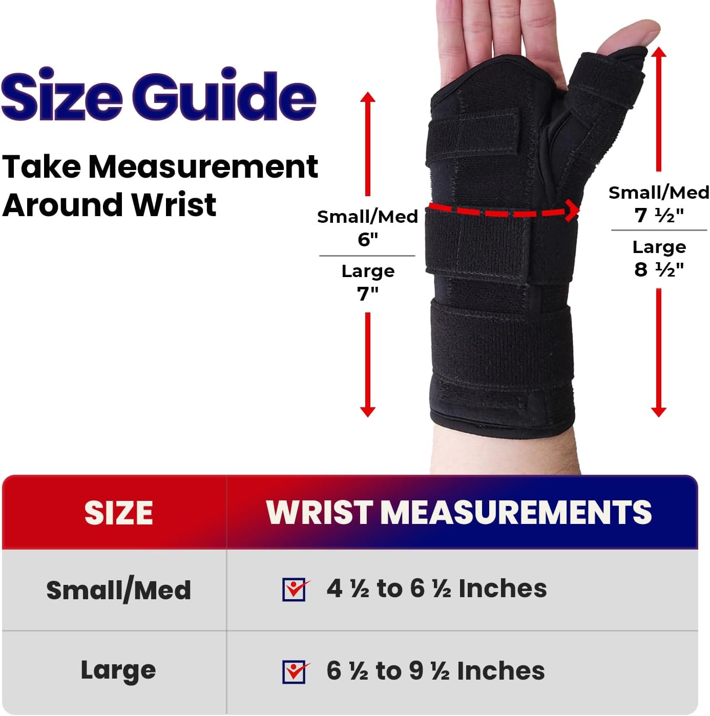 ARMSTRONG AMERICA Thumb Spica Splint (Left Small) + Thumb Splint (Fits All) Bundle