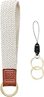 Vista 23 de Fishent Llavero elástico, bonito llavero de pulsera, cordón de muñeca tejido para llaves, llaveros para mujeres y hombres, llaves de automóvil