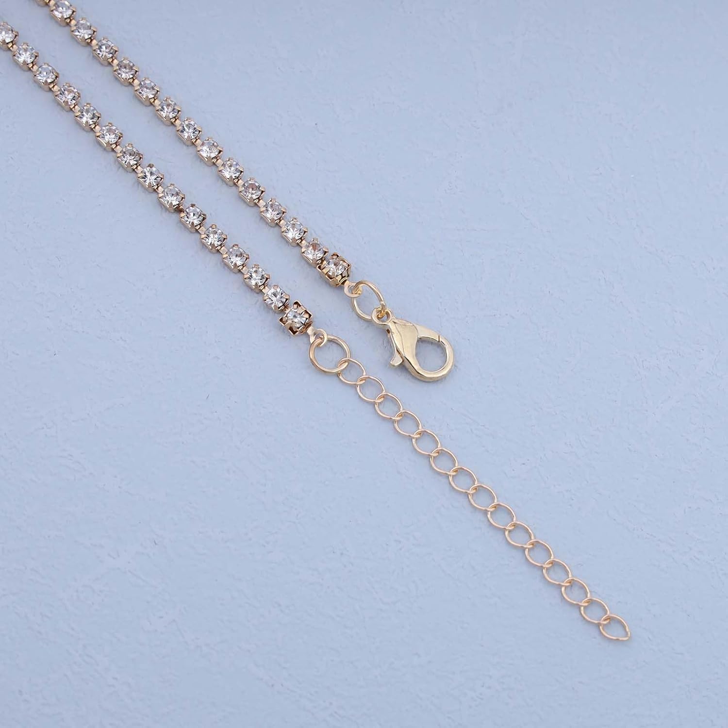 YienDoo Boho Crystal Tennis Necklace Choker Sparking Red Rhinestone Heart Pendant Necklaces Pave Crystal Heart Charm Necklace Statement CZ Bridal Wedding Necklace Jewelry for Women and Girls - Image 7