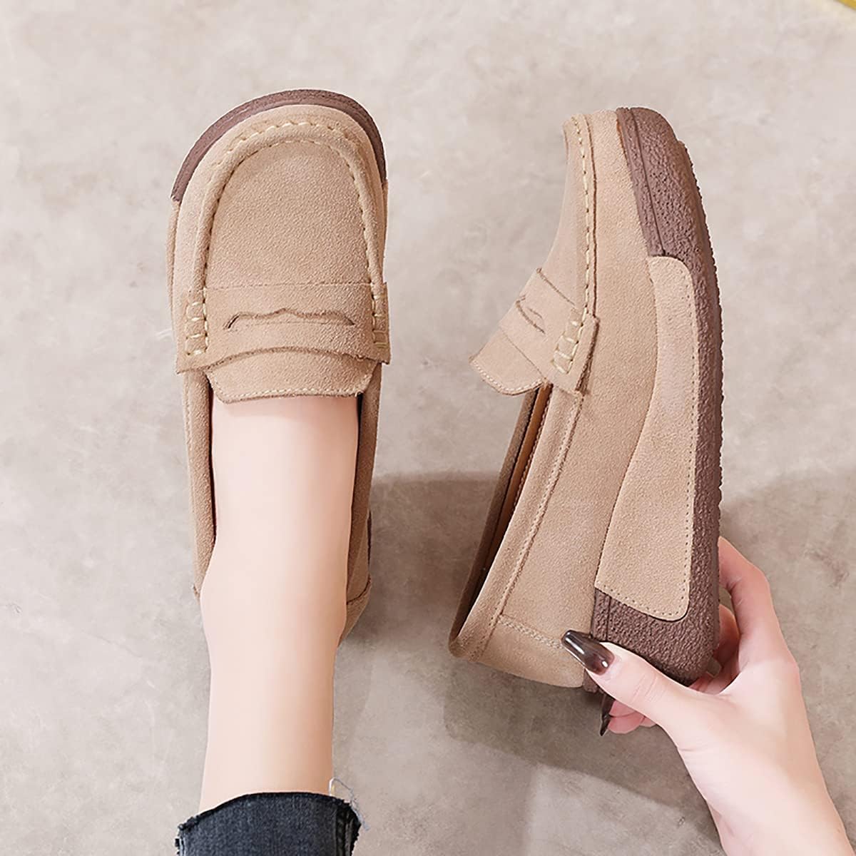 Women's Wedge Loafers Platform Sneakers Slip-ons Shoes for Casual Walking