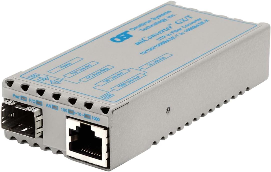 Miconv 10/100/1000BT RJ45 to 1000B-X Sfp Option Us Pwr