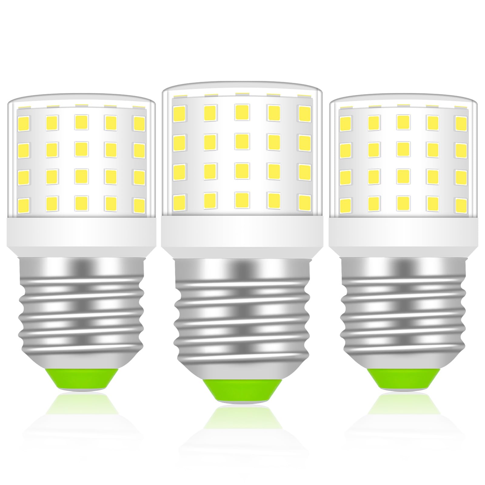 TRIJZHOU E27 LED Kaltweiß Glühbirne 6 Watt Glühbirne, Ersatz 60W Halogenlampe, 806 Lumen E27 LED Lampe, Nicht Dimmbar, AC100-265V Energiesparlampe, Kein Flackern Maiskolben, 3er-Pack