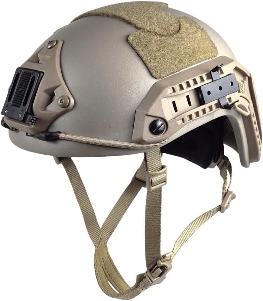 H World Shopping Adjustable Maritime 10 Level of Kevlar Aramid Fibre Protective Helmet Tan DE M/L
