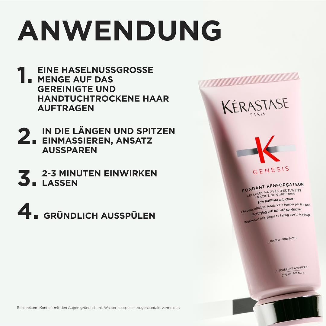 Kérastase Genesis Fondant Reinforcateur Conditioner, Haarspülung für geschwächtes und brüchiges Haar, Kräftigend und gegen Haarverlust