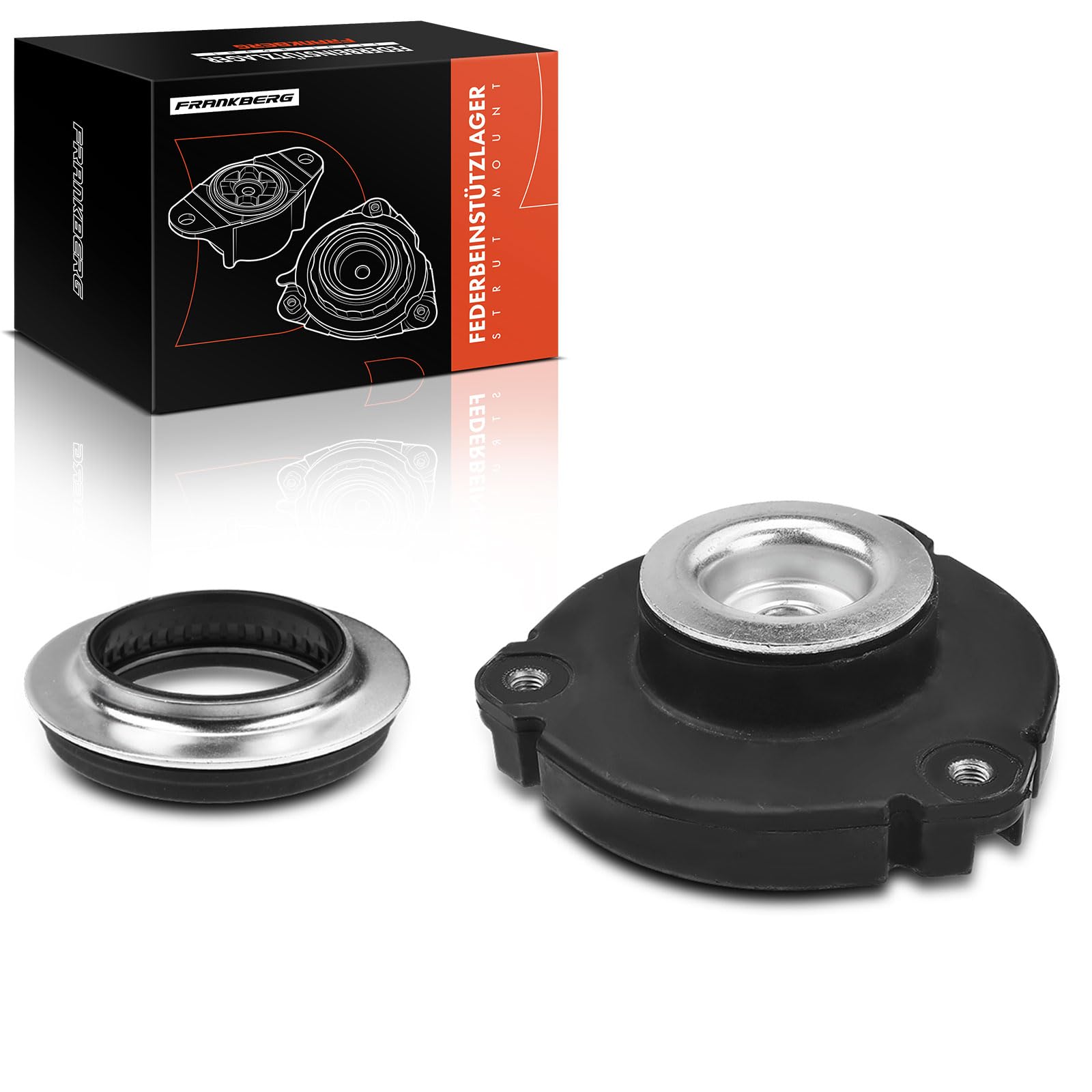 Frankberg Cuscinetto del montante Cuscinetto di supporto della sospensione Anteriore Compatibile con Polo 9A 9N Fabia II 542 Fabia II Combi 545 A2 8Z0 Polo 6N2 Replace# 6N0412249C