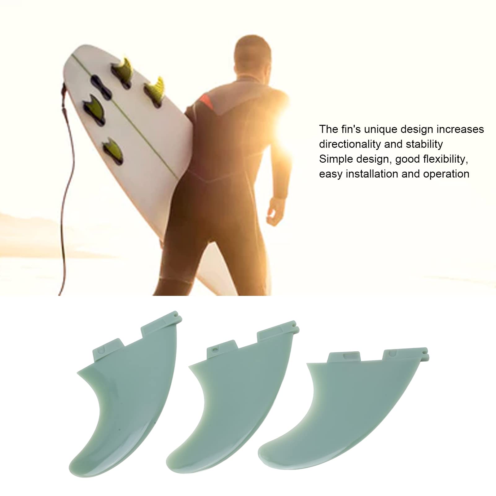 Set 3 Ailerons Souples Pour Planche De Surf / Paddle / Softboard