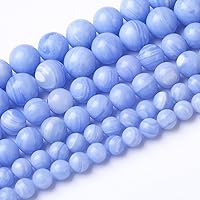 Vista 41 de Cuentas sueltas redondas de gemas naturales, cuentas de cristal de piedra energética para hacer joyas 15" (Cristales de cuarzo de fresa, jades, 6MM)