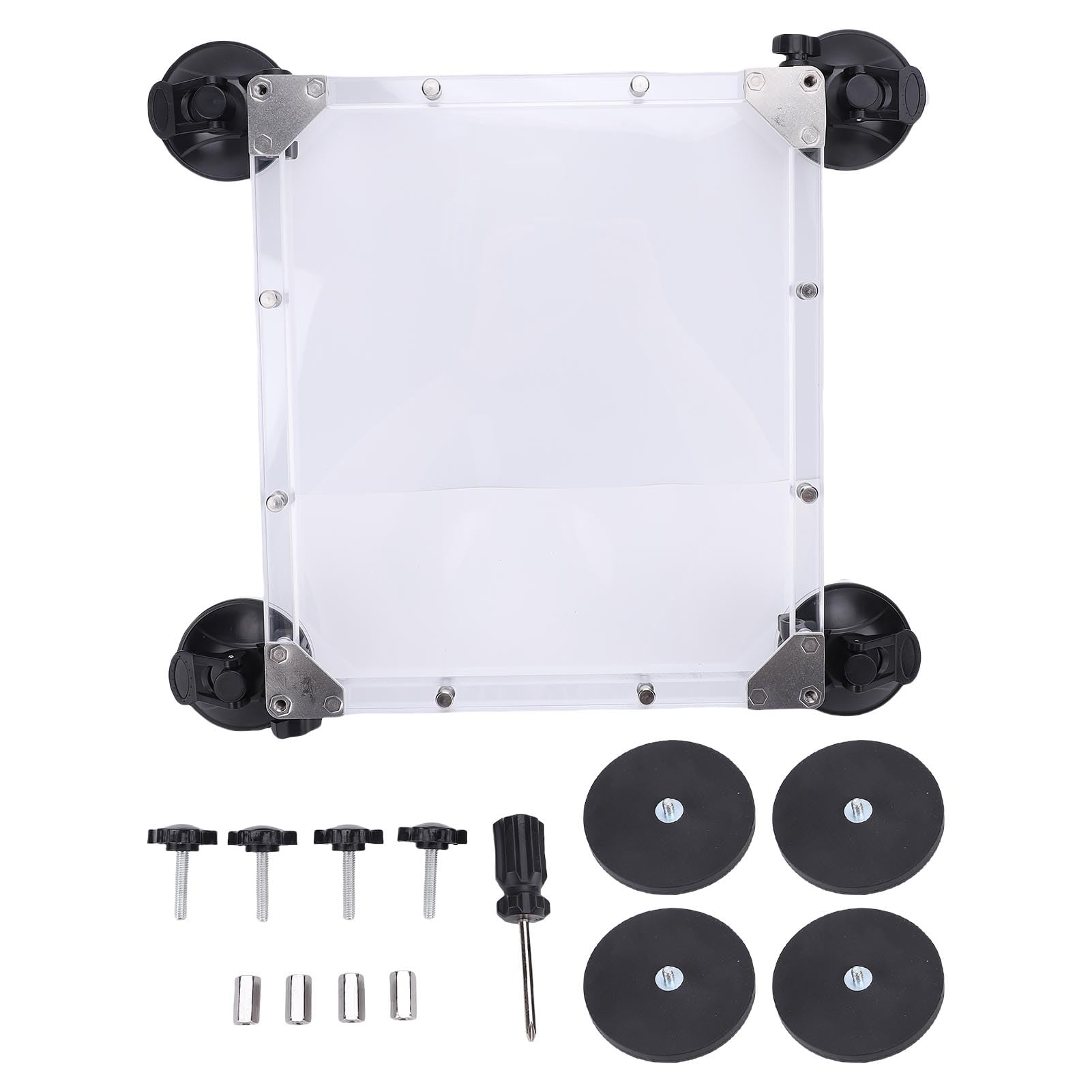 Jeffergarden Mini Supporto per Veicolo Piatto con Base Magnetica e Ventosa per Auto Rv Camion Barca Staffa Installazione Tetto