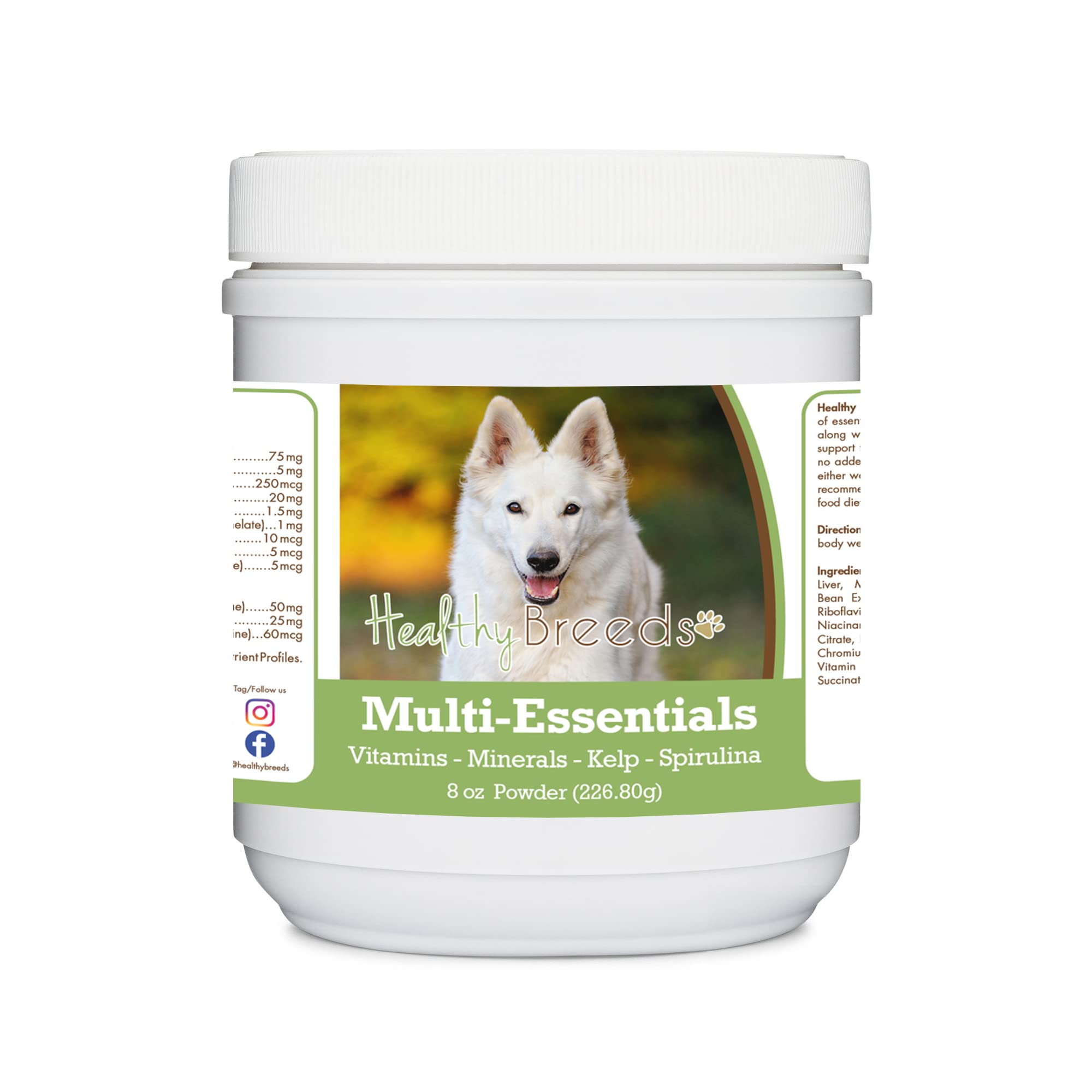 Healthy Breeds German Shepherd, White, Multi-Essentials Powder for Dogs 8 oz