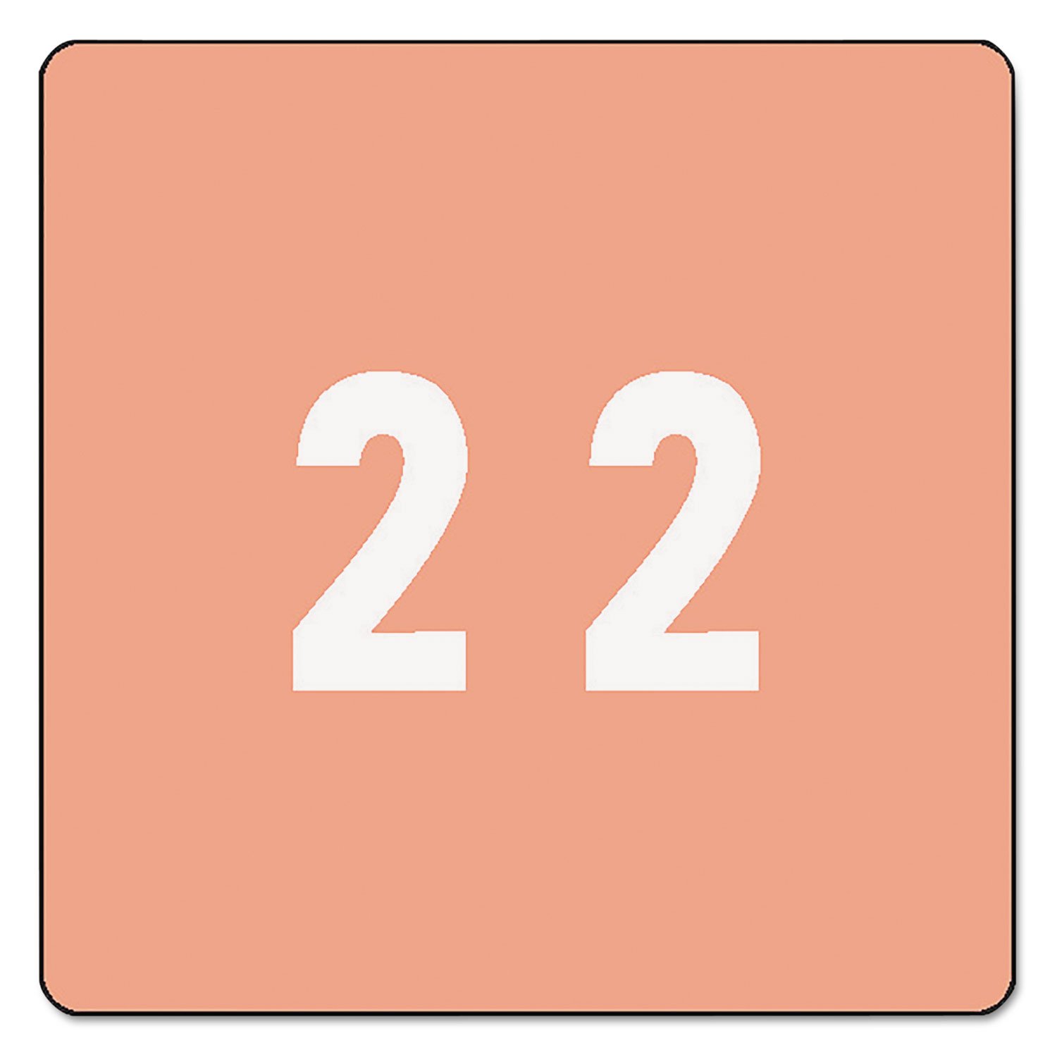 Smead DCC Color-Coded Numeric Label, 2, Label Roll, Pink, 250 Labels per Roll (67422) — image 1
