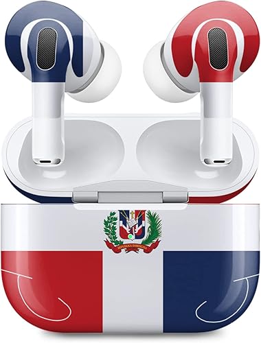 MightySkins - Fundas compatibles con Apple AirPods Pro 2 - Bandera dominicana | Funda protectora de vinilo duradera y única | Fácil de aplicar,