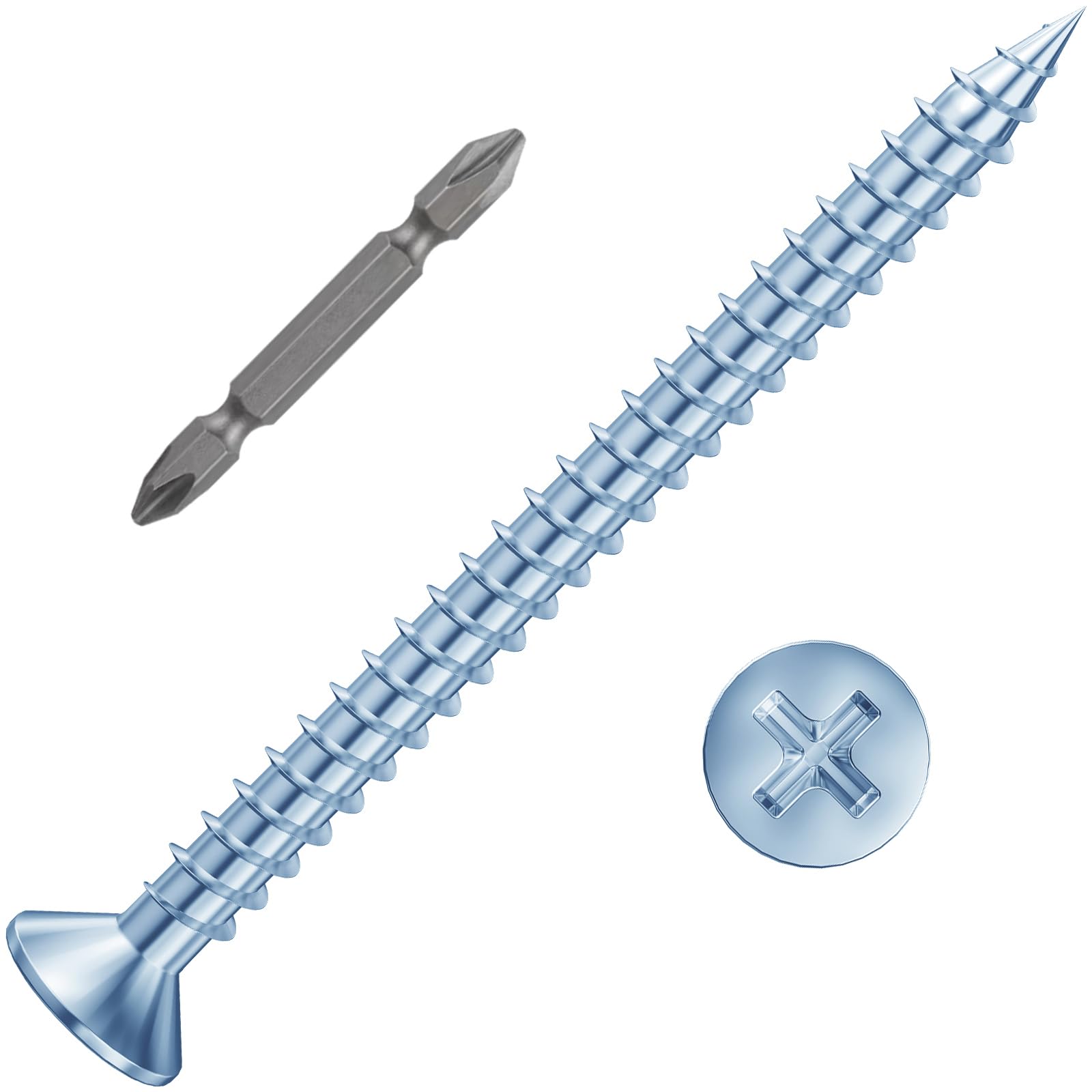 Wensilon 385PCS Wood Screws Assortment Kit, Black Flat Head Screws — Amazon image 11
