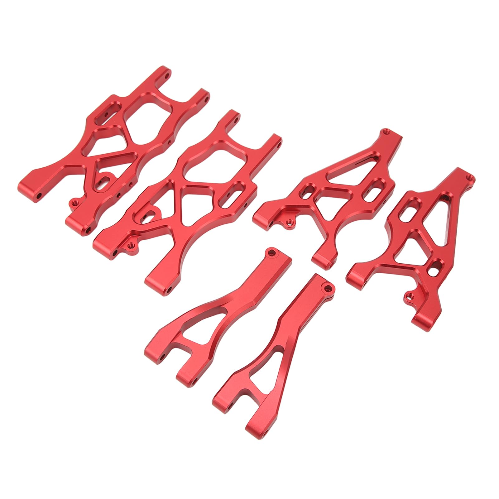 Generic Aluminiowy Zestaw Wahaczy Przednich Tylnych RC Zwiększona trwałość dla Pojazdu MOJAVE 6S 1/7 RC Lekki i łatwy w Montażu (czerwony)