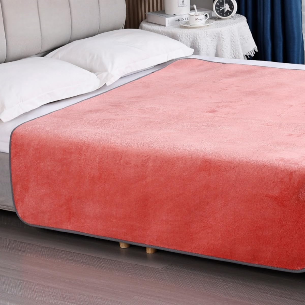 Traversa Letto Lavabile Anziani e Bambini, Coprimaterasso in Flanella Assorbente Impermeabile per Incontinenza, Singolo Matrimoniale Protezioni Materasso Riutilizzabili (Rosa,120x200cm)