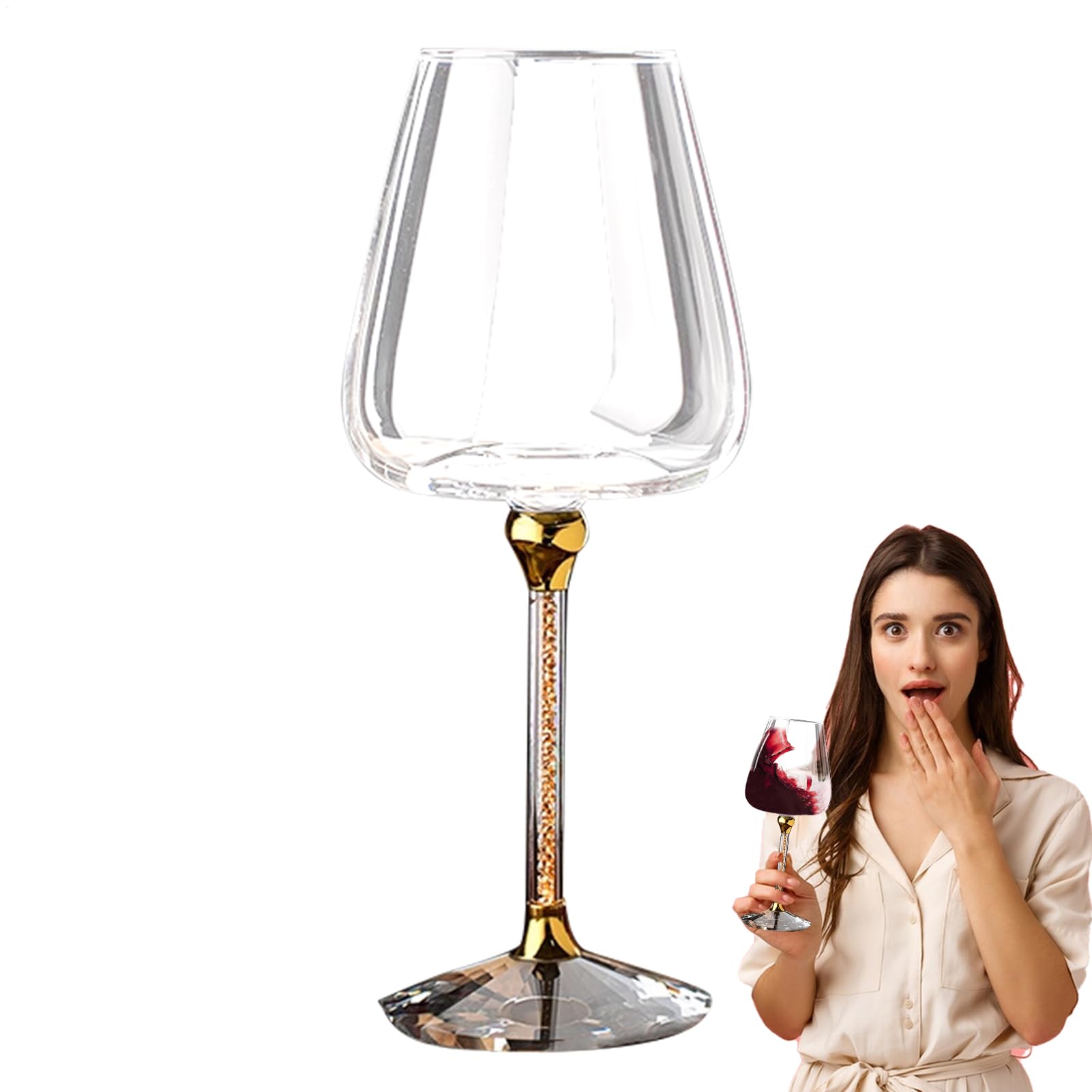 Verres à vin élégants avec support rotatif pour dégustation de cocktails
