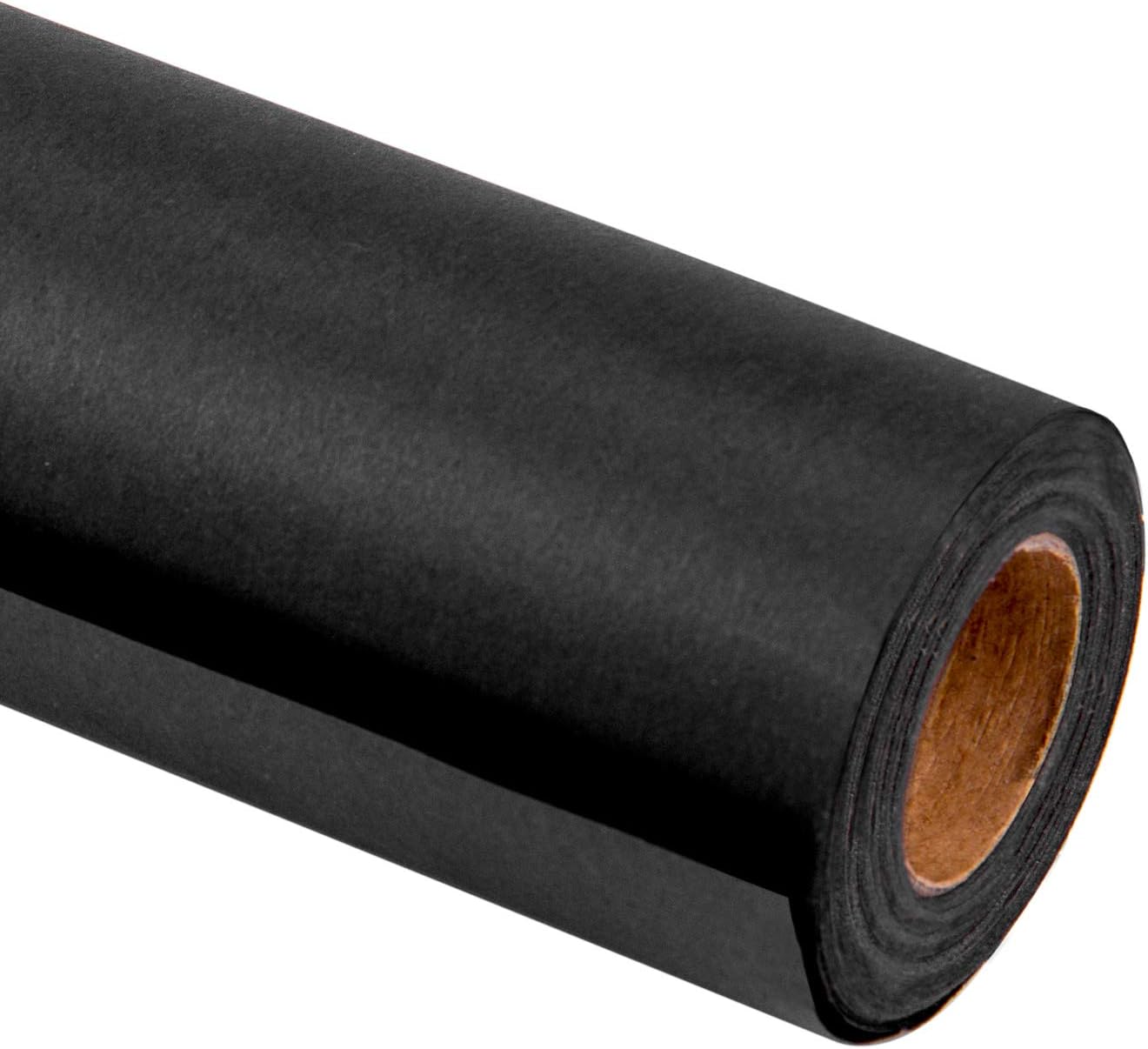 RUSPEPA Kraft Paper Roll - 30 inches x 32.8 feet - Recyclable Paper Perfect for Wrapping, Craft, Packing, Floor Covering, Dunnage, Parcel, Table Runner (Black) Black 30x393 Inch (Pack of 1)