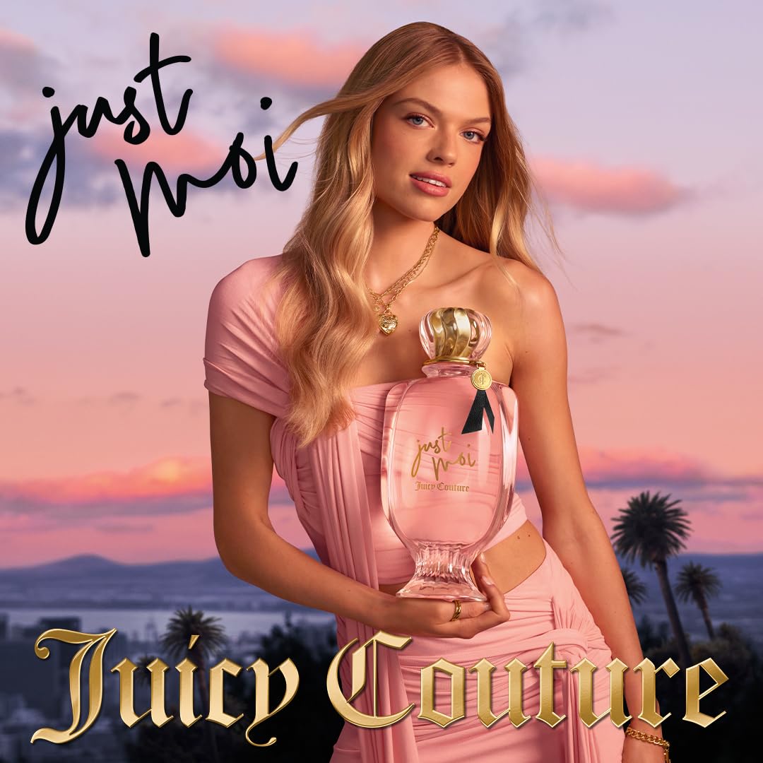 Juicy Couture - Just Moi Eau de Parfum für Damen, delikater fesselnder Duft, Noten von Kakaoblüte, Vanilleorchidee & warmem Moschus, selbstbewusstes, ausdrucksstarkes & authentisches Parfüm, 50ml